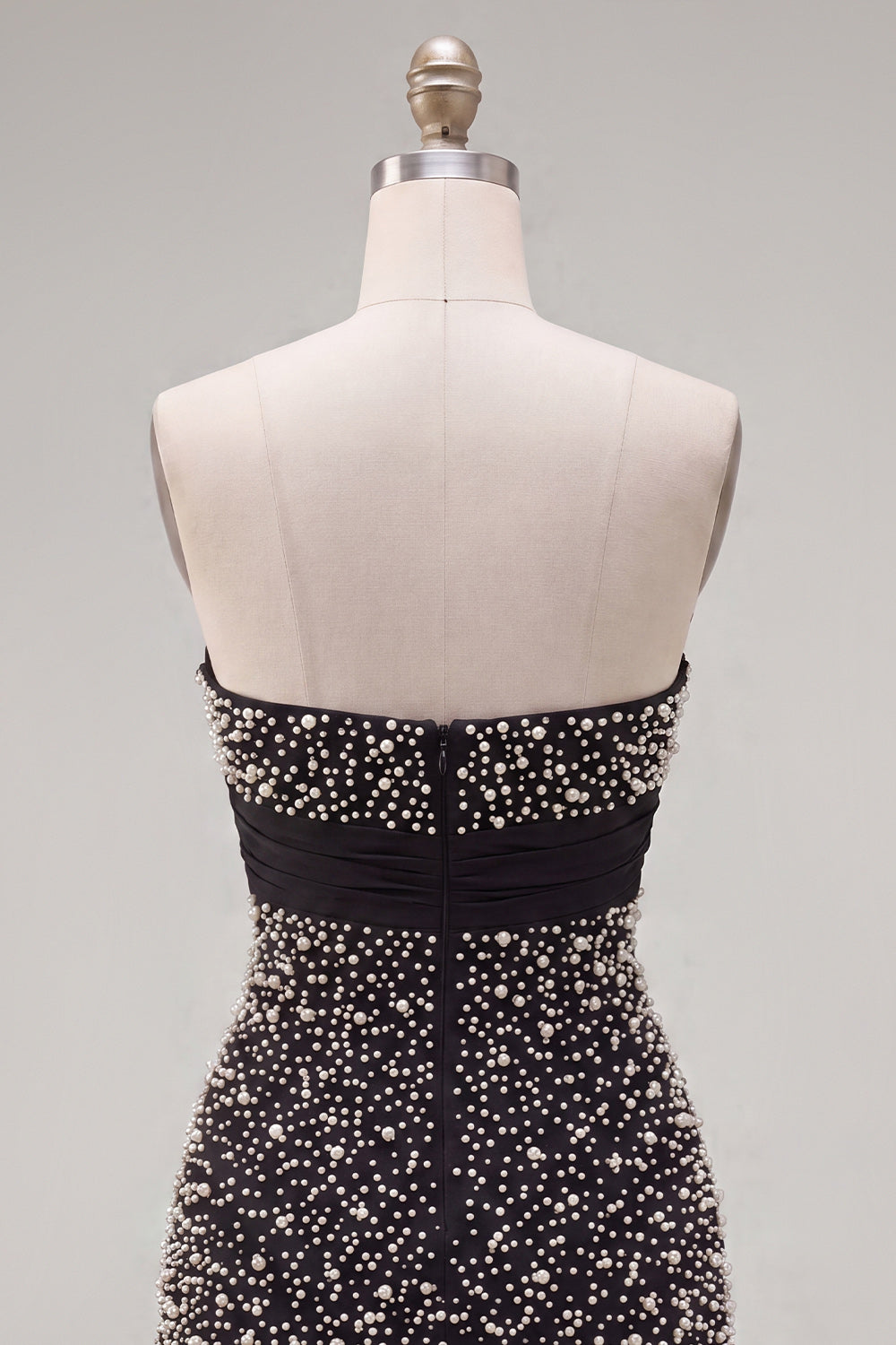 Sparkly Black Ruffled Beaded Tight Short Homecoming Dress with Bow