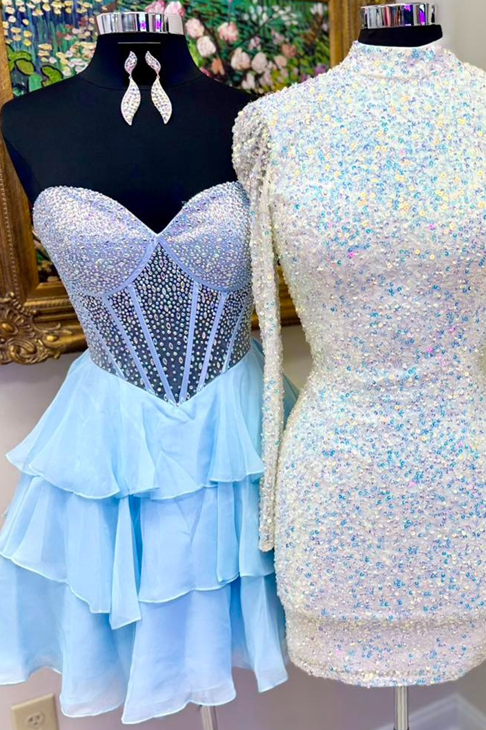 Sparkly Yellow Beaded Sweetheart Corset Short Ruffled Homecoming Dress