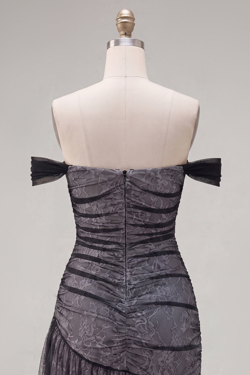 Black Tight Ruched Short Homecoming Dress with Ruffles