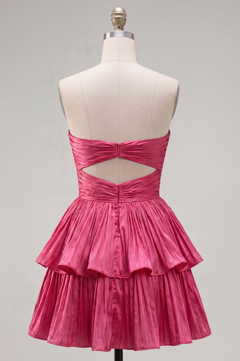 Green Sweetheart Pleated A-Line Tiered Short 80s Homecoming Dress