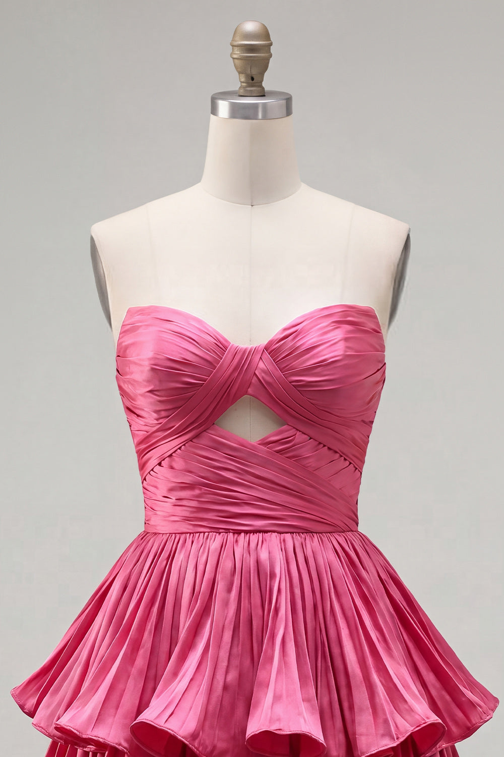 Green Sweetheart Pleated A-Line Tiered Short 80s Homecoming Dress
