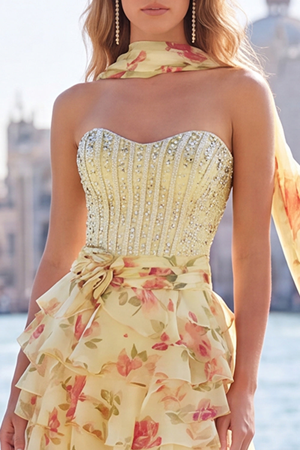 Sparkly Floral Pink Corset Sweetheart Short Beaded Homecoming Dress