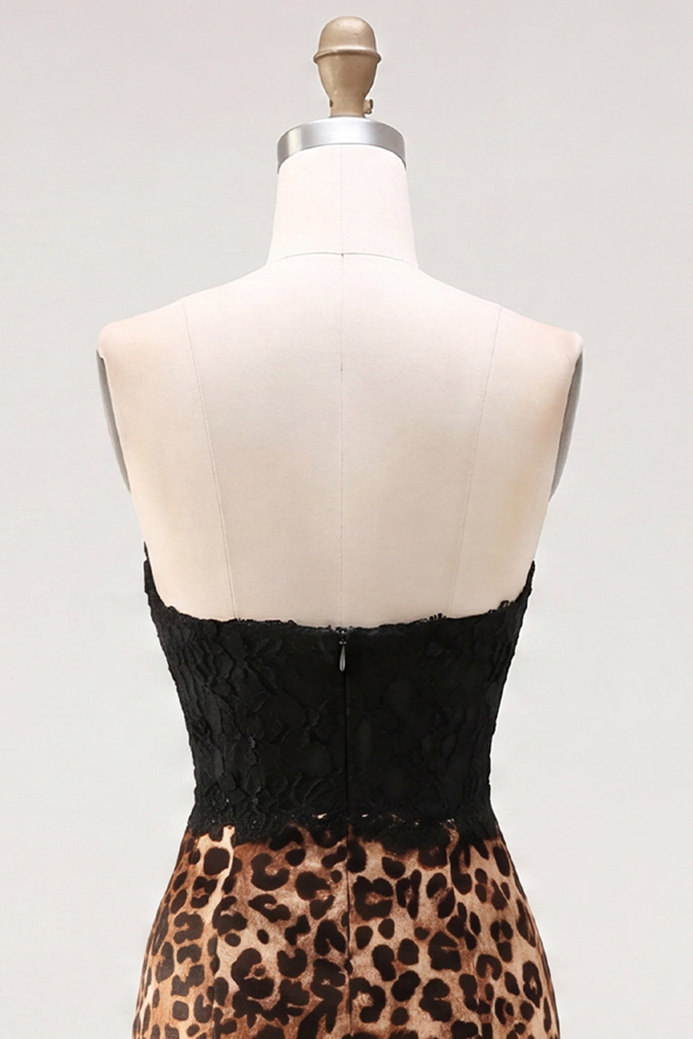 Black and Leopard Corset Short Tight Homecoming Dress with Bow