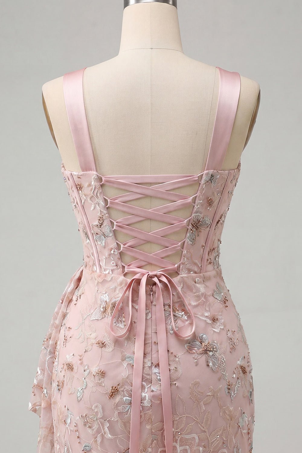Floral Green Corset Ruched Tight Short Homecoming Dress with Beading