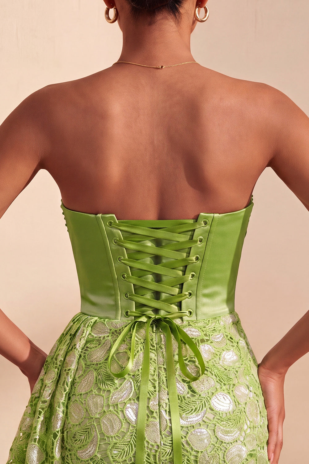 Light Yellow Lace Tight Ruched Short Homecoming Dress with Beading