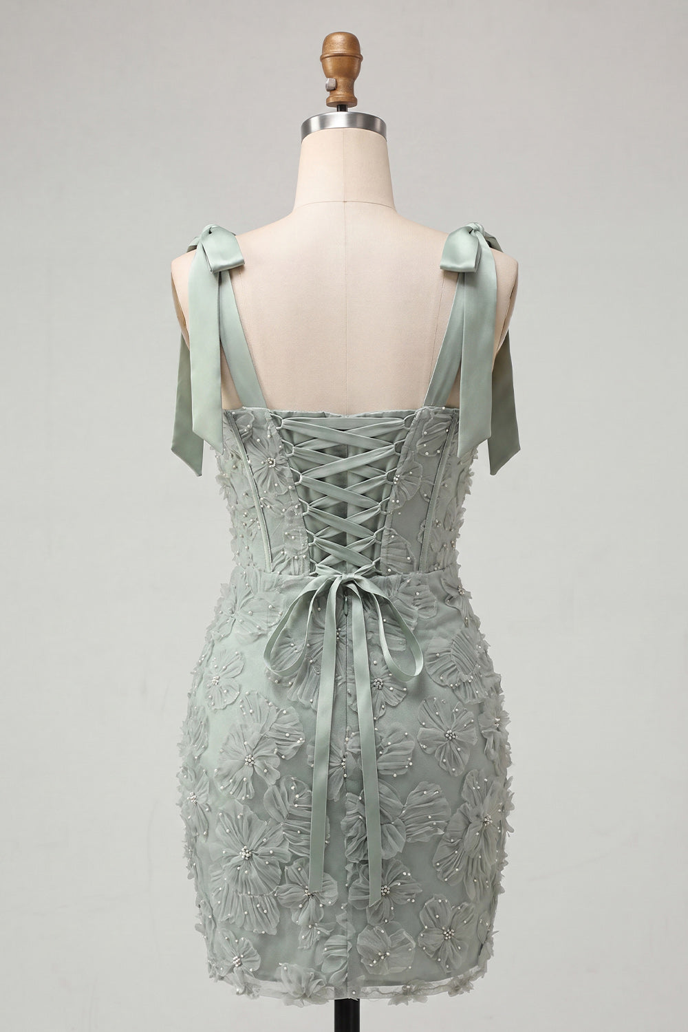 Floral Lilac Corset Beaded Tight Short Homecoming Dress