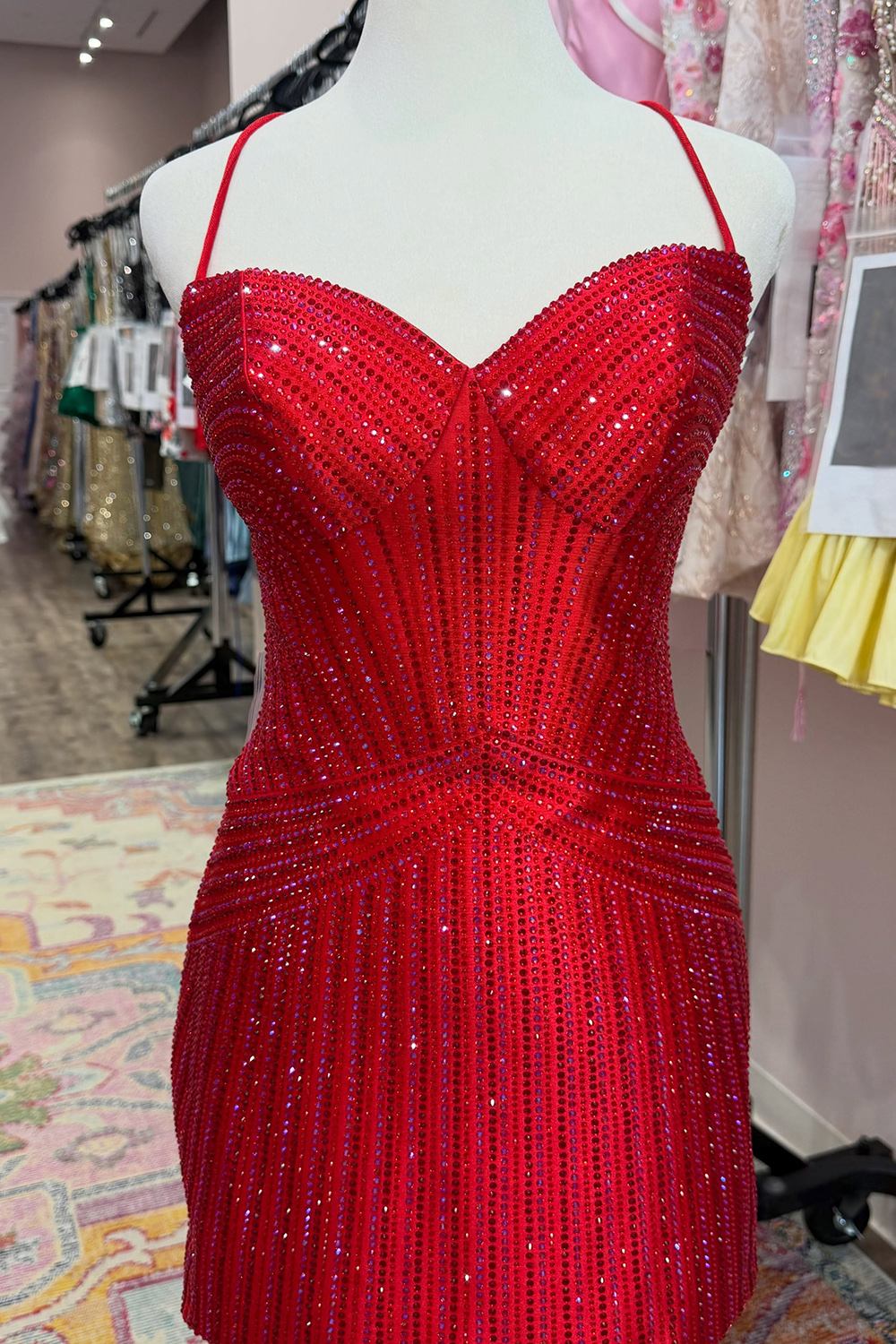 Royal Blue Sparkly Bodycon Beaded Short Homecoming Dress