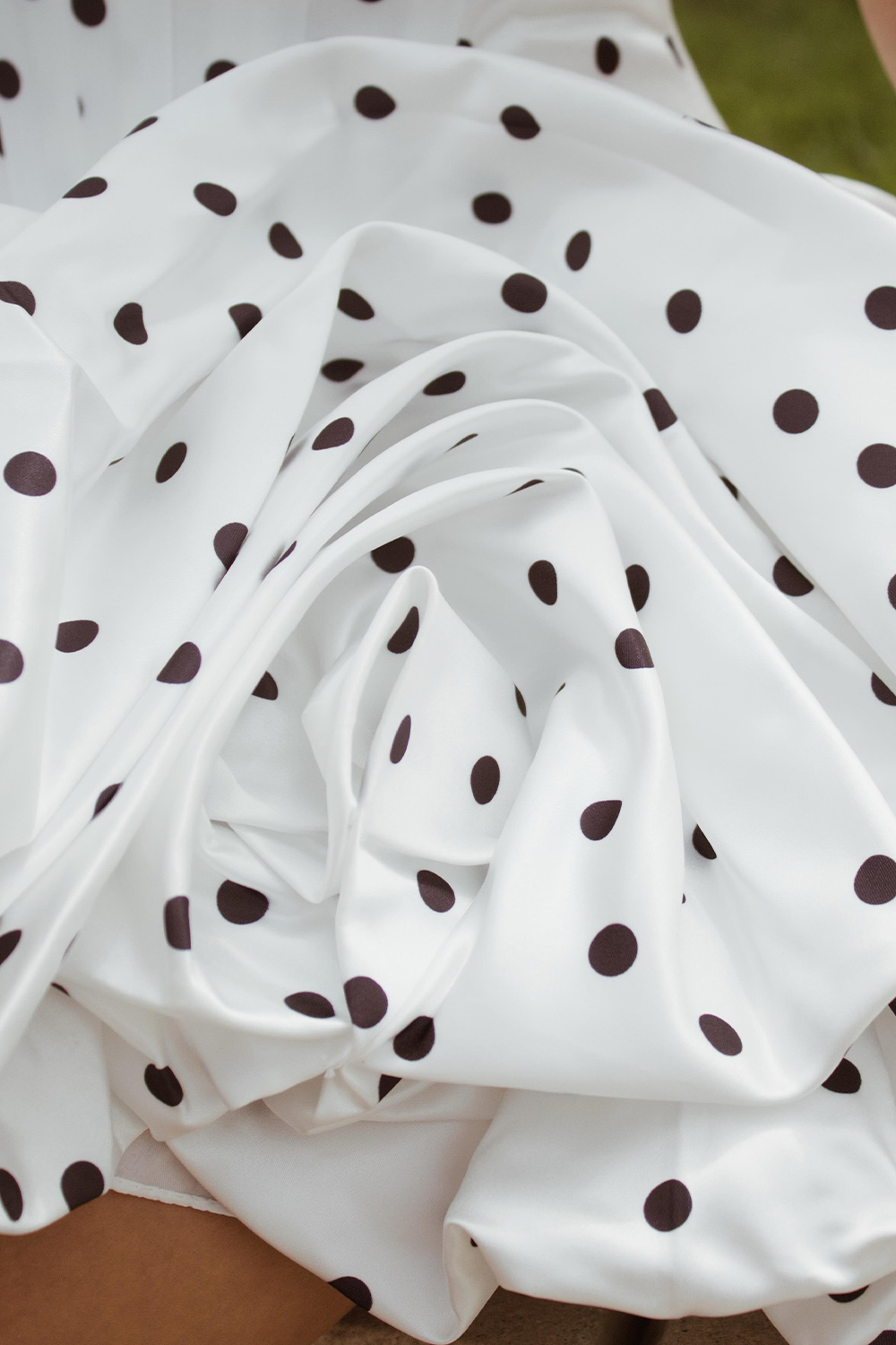 White A Line Polka Dots Strapless Short Homecoming Dress