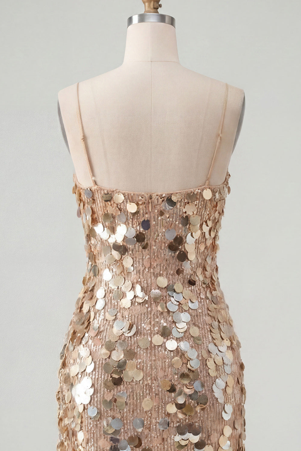 Sparkly Burgundy Sequin Tight Spaghetti Straps Short Birthday Dress