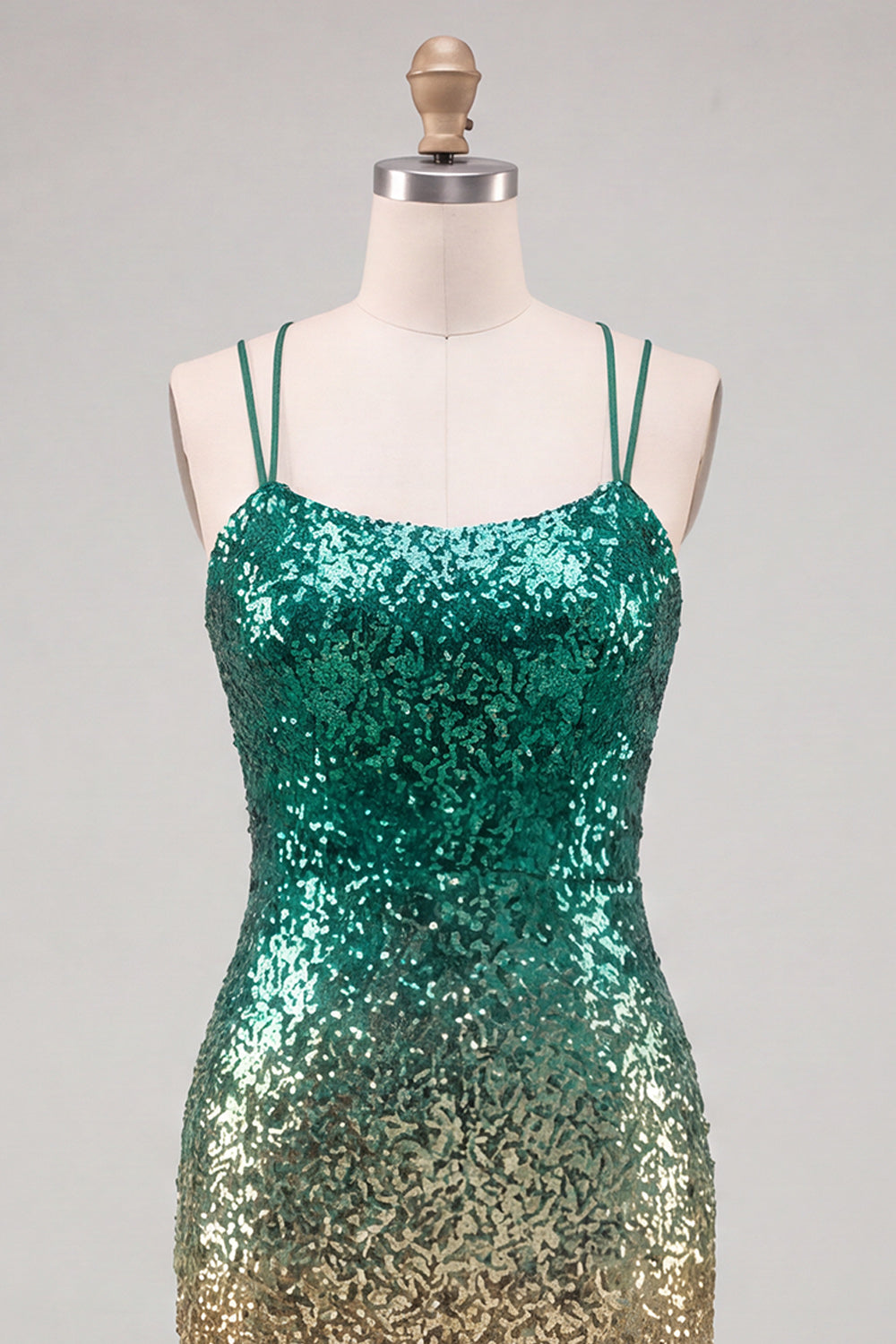 Sparkly Royal Blue and Gold Sequin Short Tight Homecoming Dress
