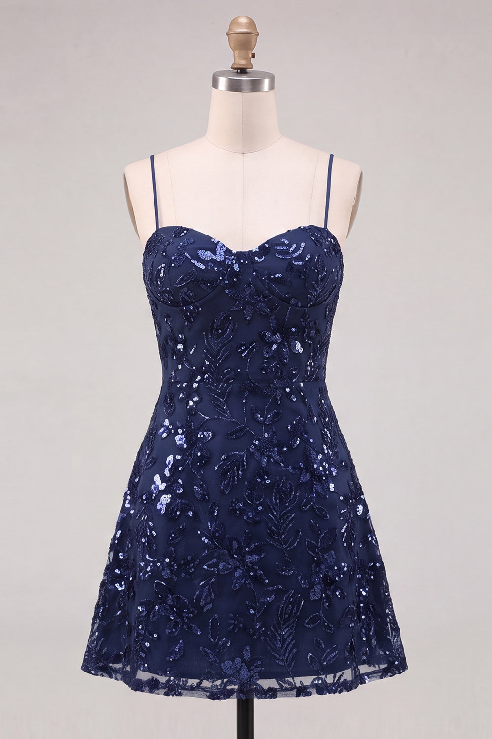 Burgundy Sparkly Floral Sequin A Line Short Birthday Dress