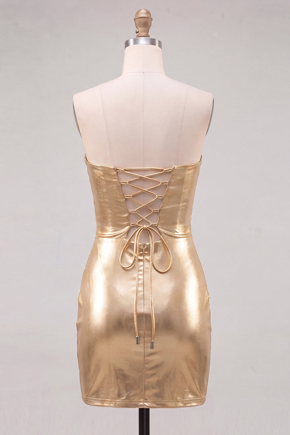 Fuchsia Metallic Keyholes Sweetheart Tight Short Birthday Dress