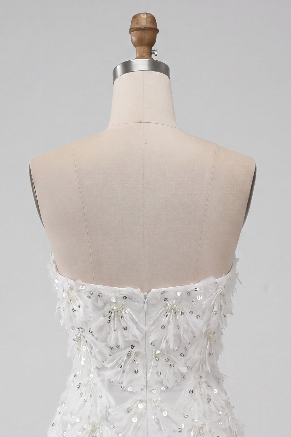Sparkly Floral Ivory Sweetheart Sequin Short Tight Homecoming Dress