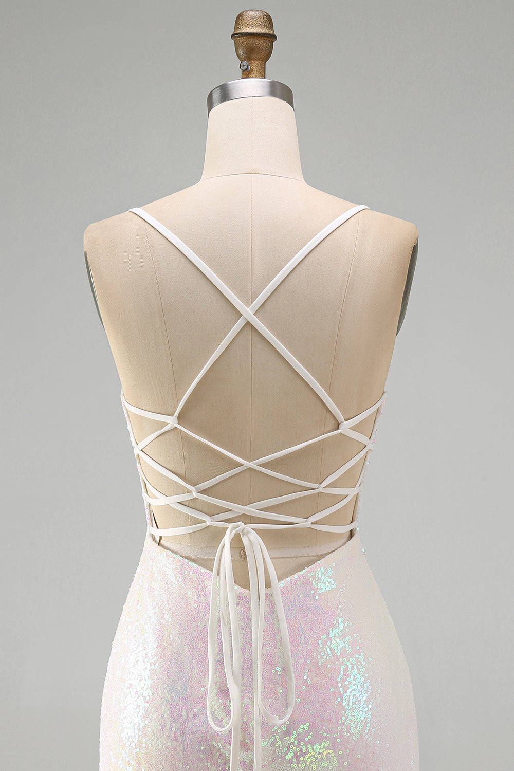 Sparkly Pink Sequins Floral Tight Scoop Neck Short Birthday Dress