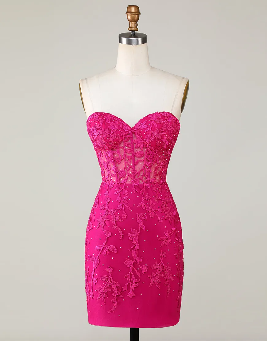 Sexy Elegant Sweetheart Lace Homecoming Dress Party Dress