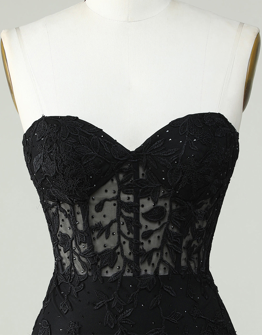 Light Green Strapless Corset Back Tight Homecoming Dress