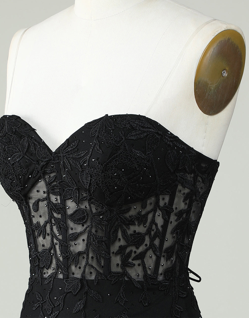 Light Green Strapless Corset Back Tight Homecoming Dress