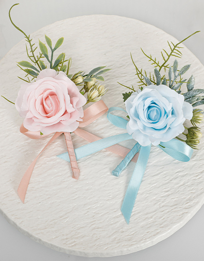 Blue Boutonniere for Homecoming Party