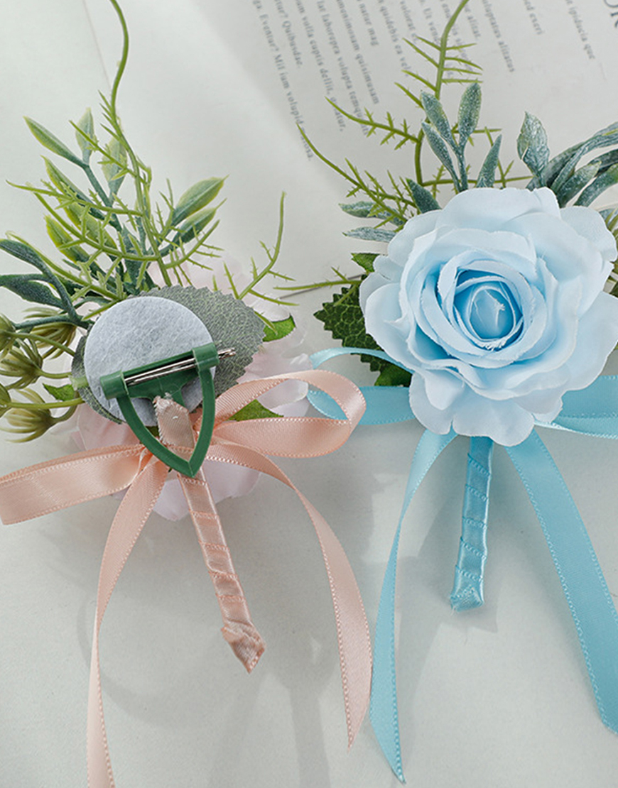 Blue Boutonniere for Homecoming Party