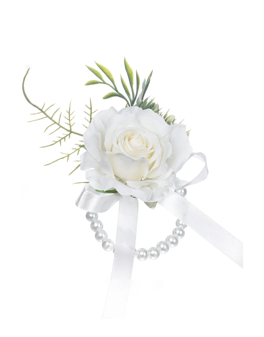 Blue Homecoming Pearl Wrist Corsage