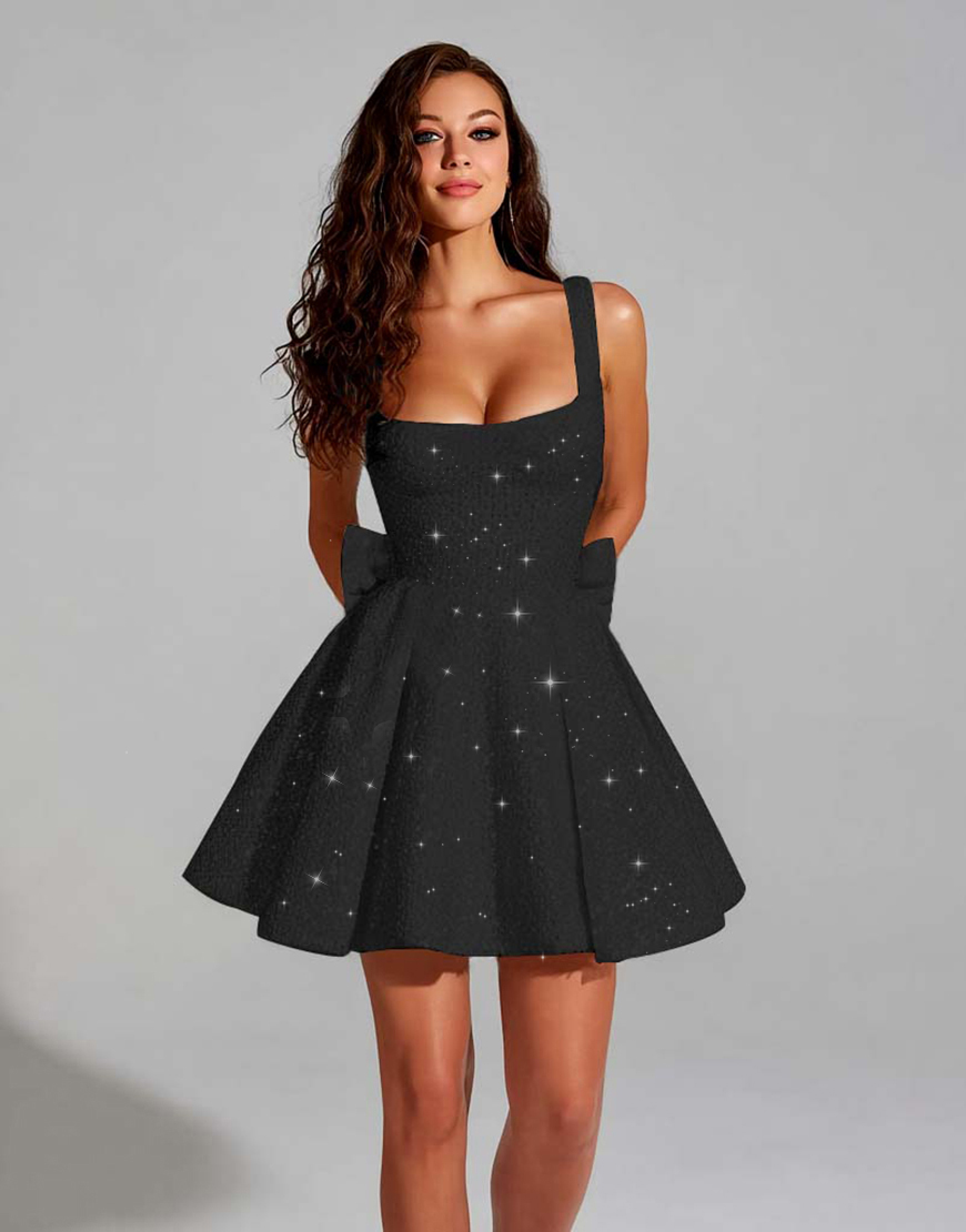 Sparkly White Short A-Line Sequins Tight Homecoming Dress