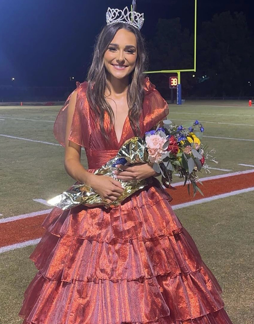 Trendy Pink A-Line Deep V-Neck Long Tiered Prom Dress With Split