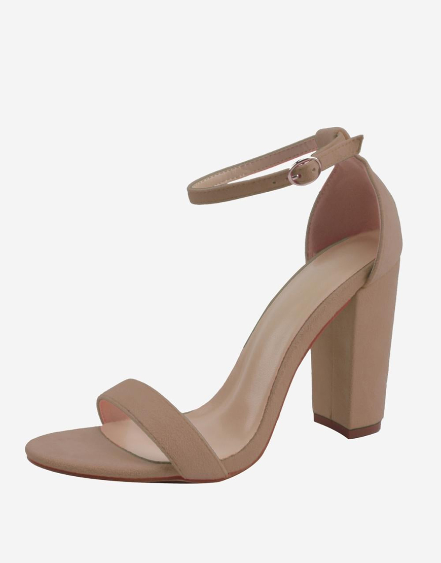 Chunky One Strap High Heel Sandals