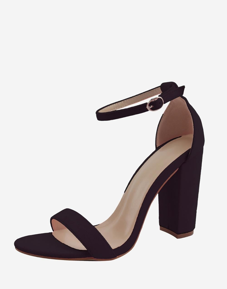 Chunky One Strap High Heel Sandals