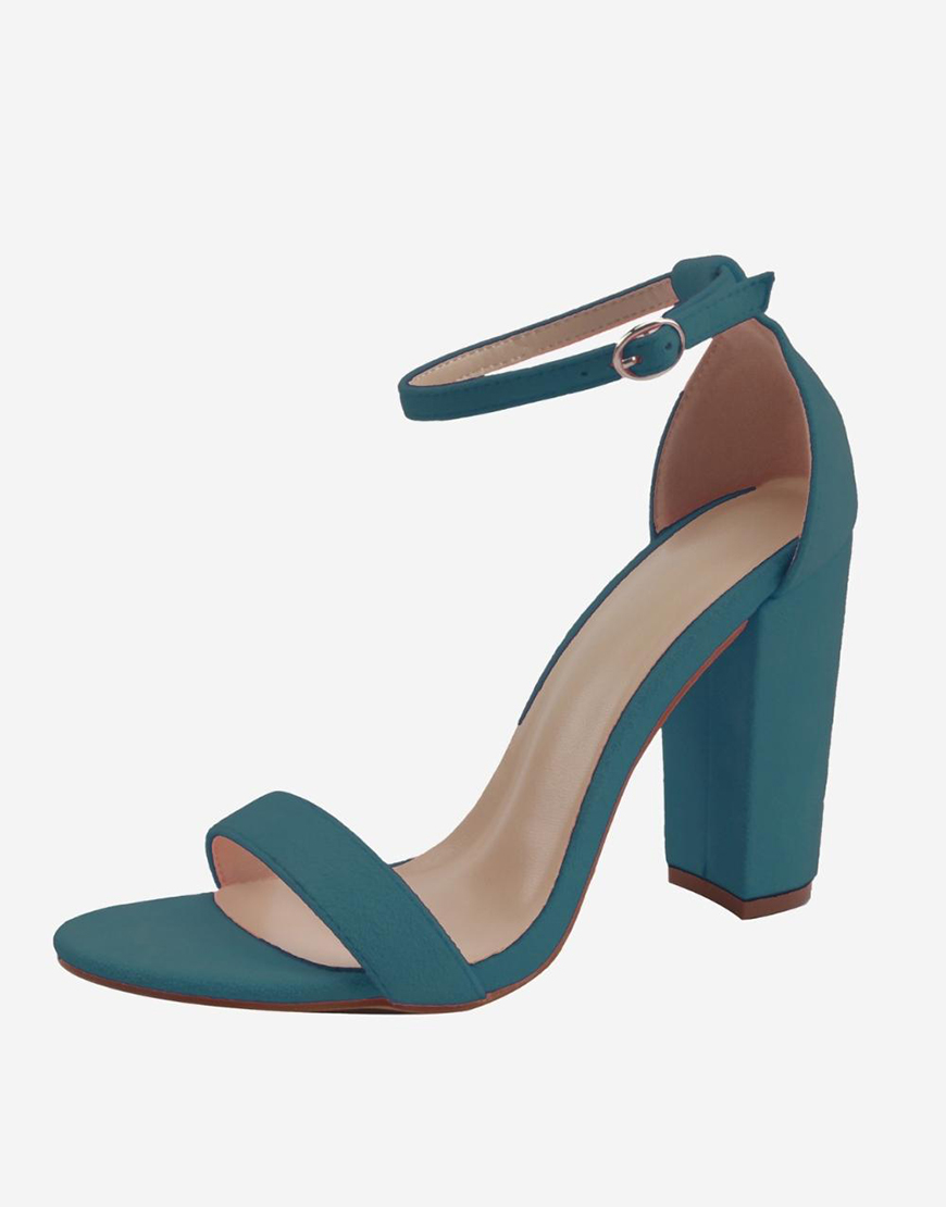 Chunky One Strap High Heel Sandals