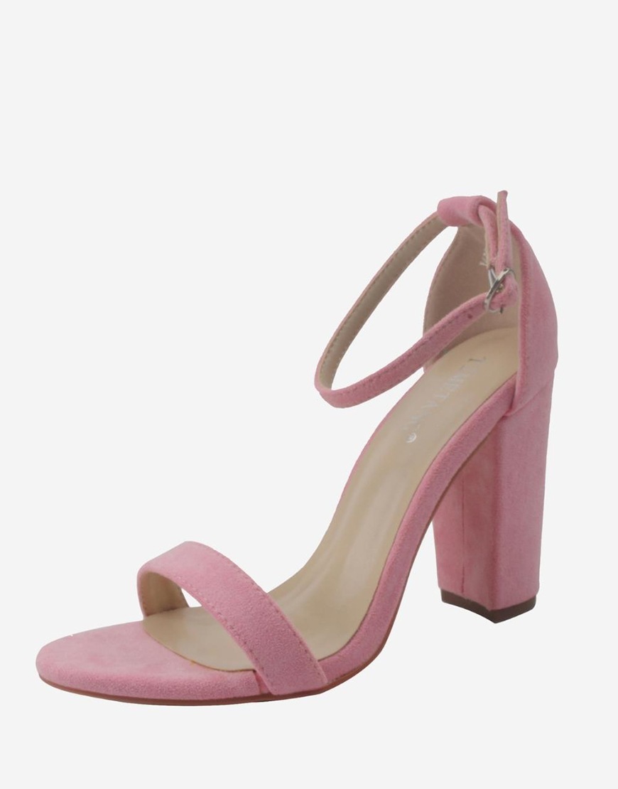 Chunky One Strap High Heel Sandals