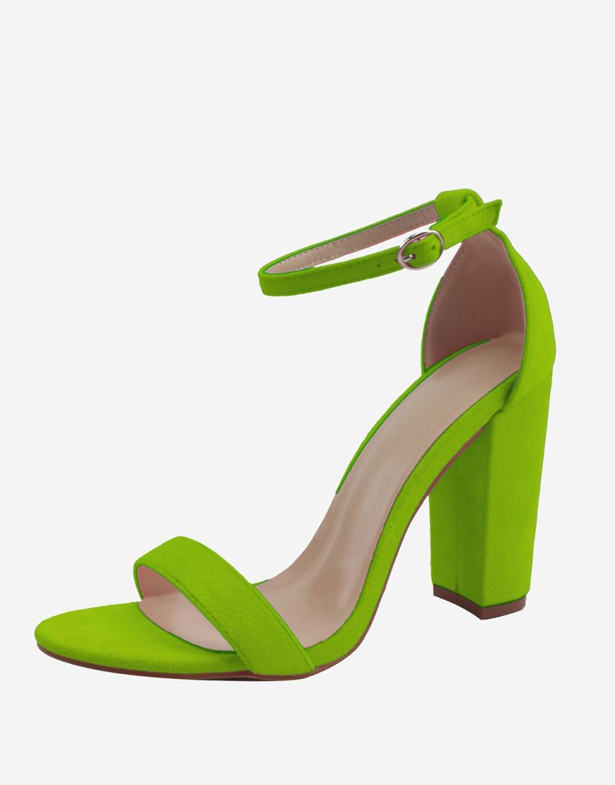 Chunky One Strap High Heel Sandals
