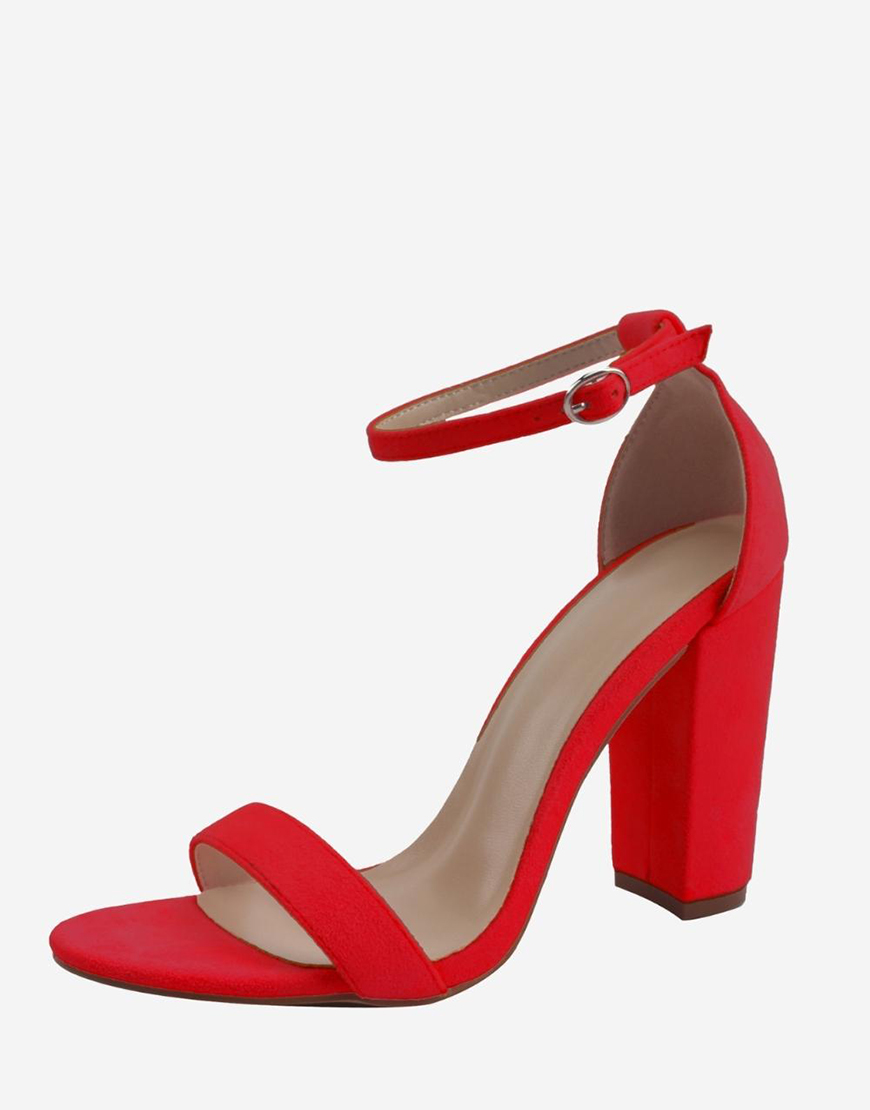 Chunky One Strap High Heel Sandals