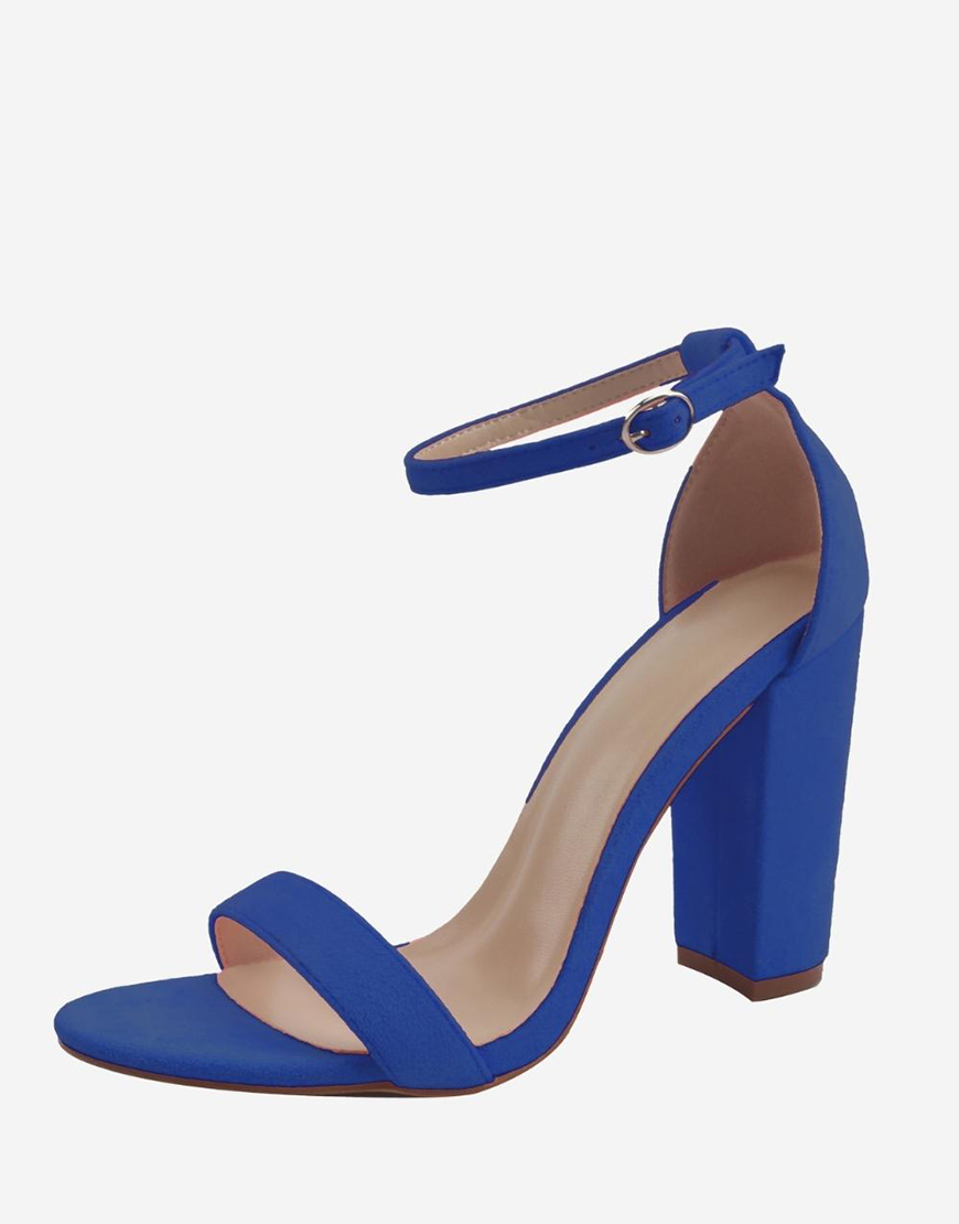 Chunky One Strap High Heel Sandals