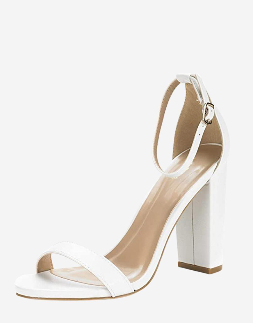 Chunky One Strap High Heel Sandals