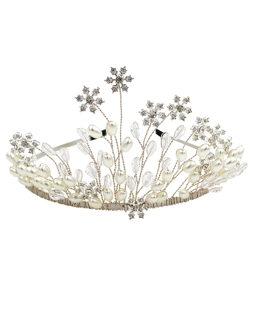 Pearl Snowflake Flower Bridal Crown