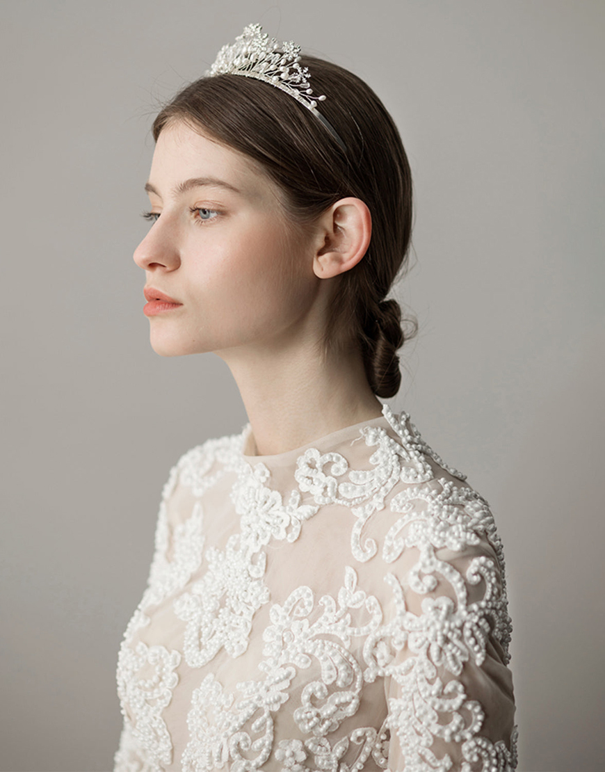 Pearl Snowflake Flower Bridal Crown