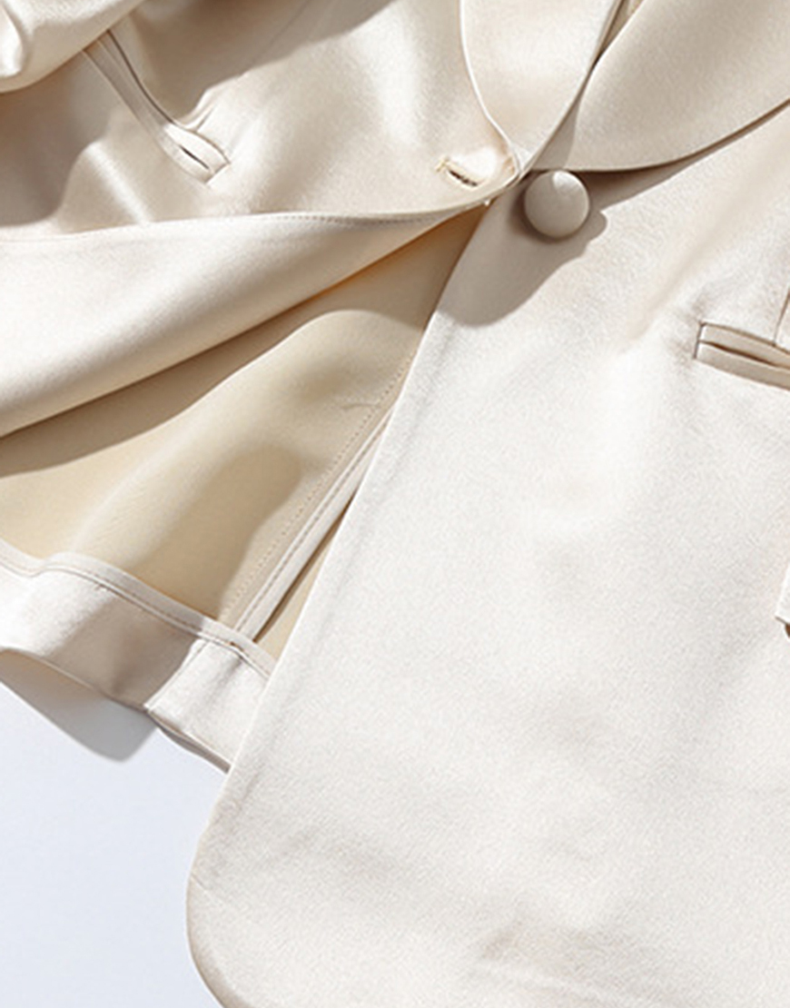 Champagne Shawl Lapel Women Party Blazer