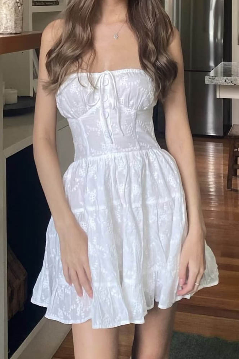 A-Line Sweetheart White Short Mini Graduation Dress