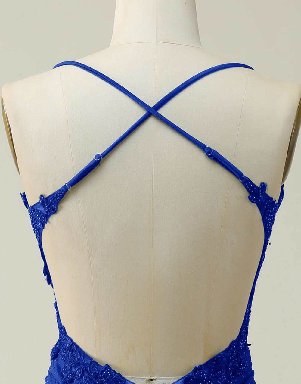 Dark Green Spaghetti Straps Cross Back Short Homecoming Dress