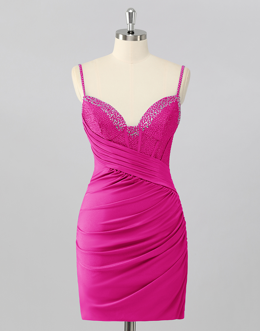 Sparkly Sky Blue V Neck Tight Short Corset Homecoming Dress with Beading