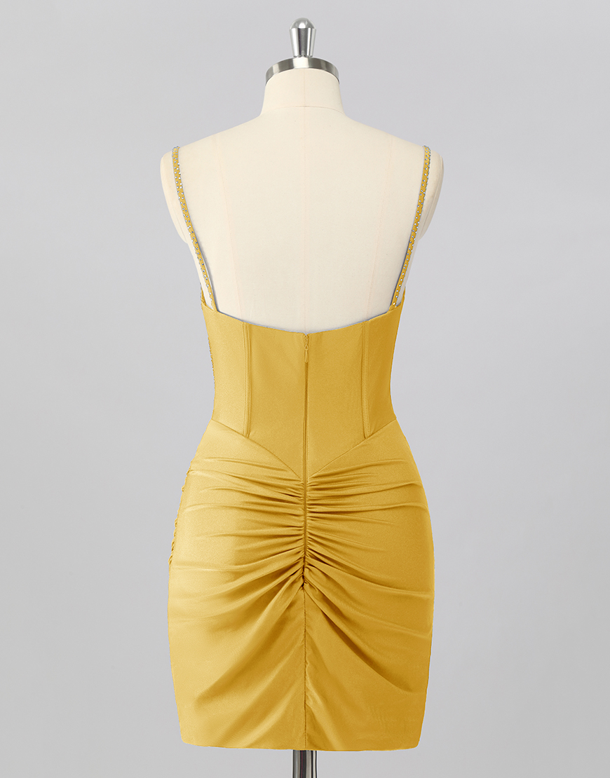 Sparkly Sky Blue V Neck Tight Short Corset Homecoming Dress with Beading