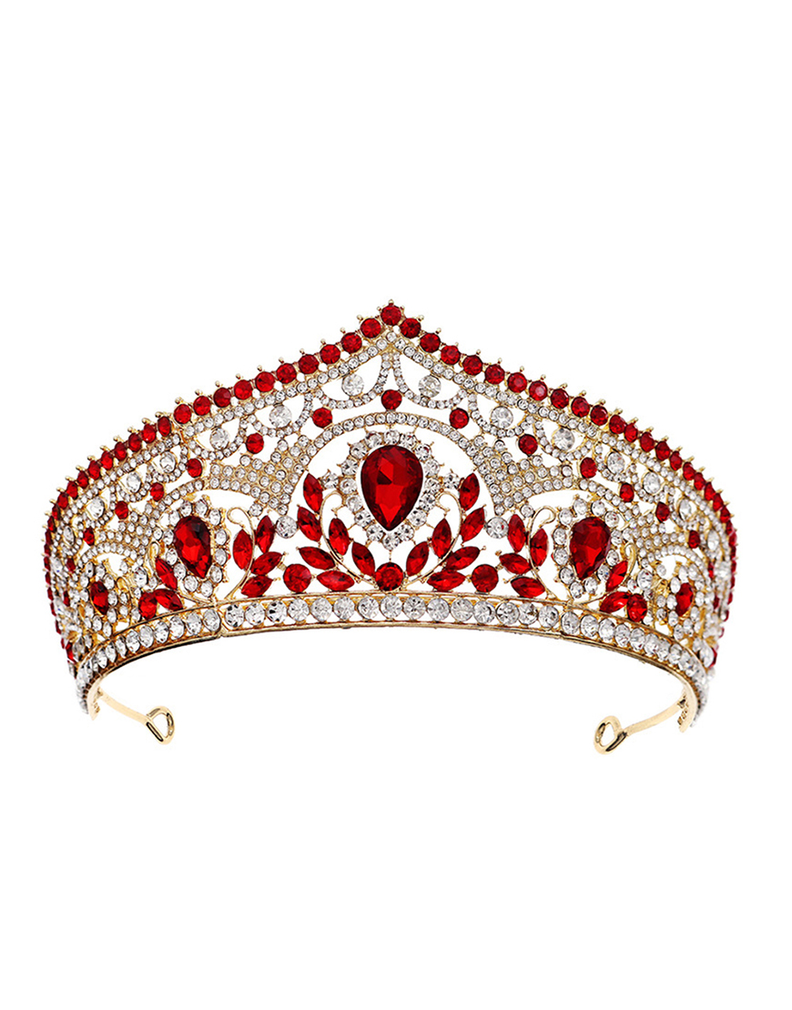 Elegant Golden Crystal Quinceanera Crown Princess Tiaras