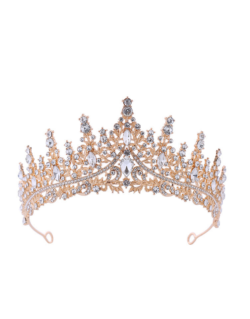 Silver White Wedding Crystal Tiaras and Crown Princess Quinceanera Headpieces