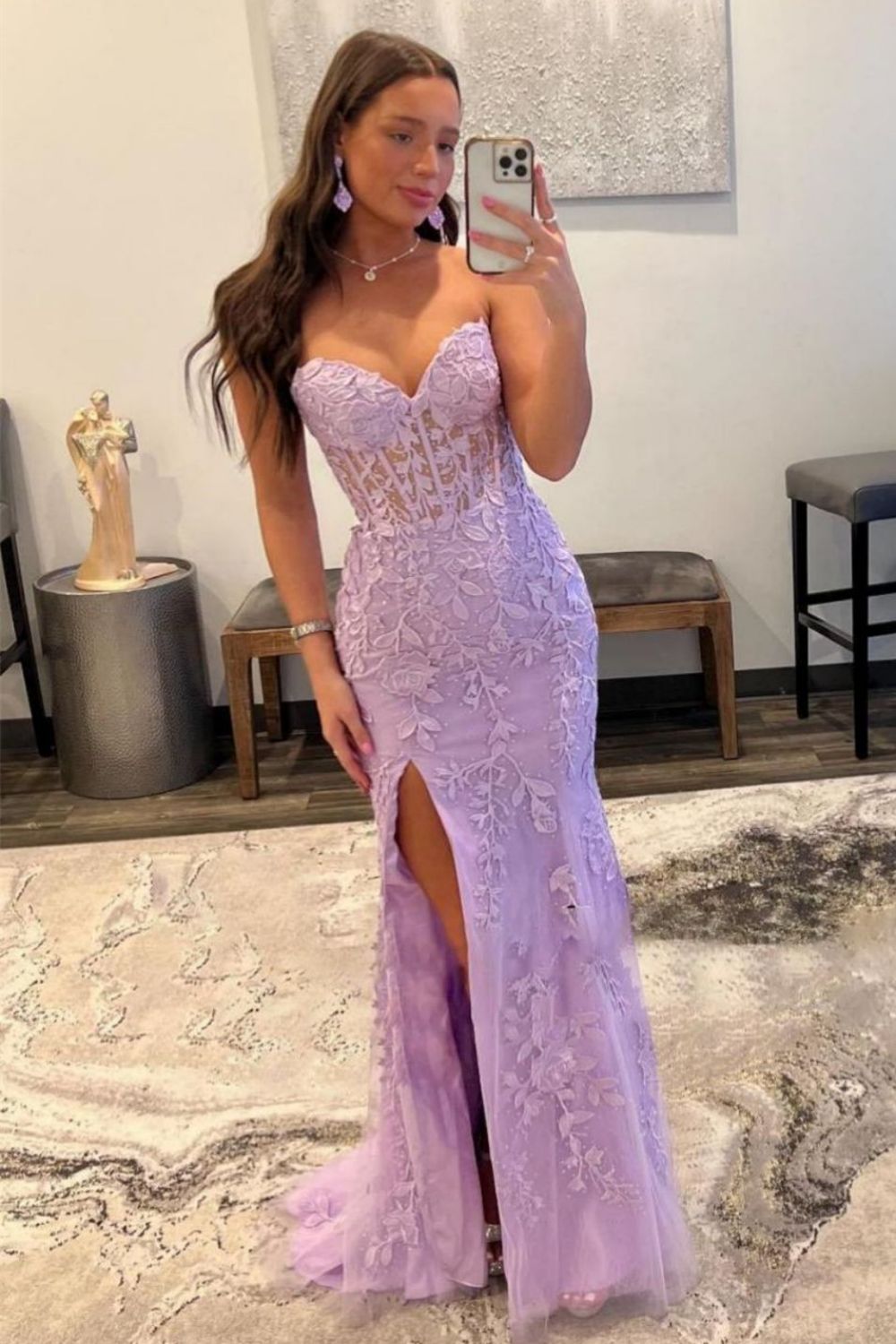 Mermaid Sweetheart Prom Dress With Appliques