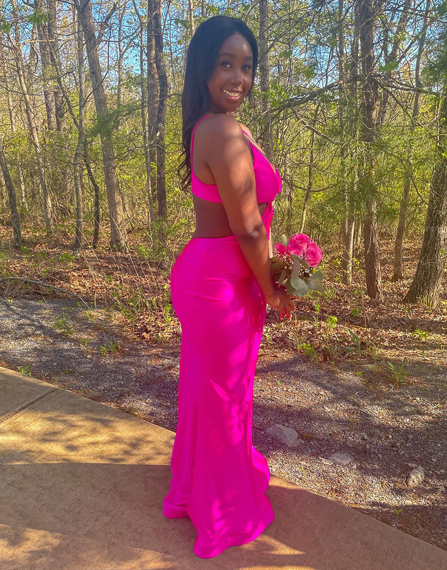 Sexy Red Spaghetti Straps Cutout Waist Long Mermaid Satin Prom Dress