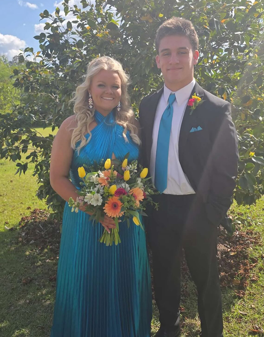 Peacock Blue Halter Neck A-Line Long Bright Prom Dress With Split