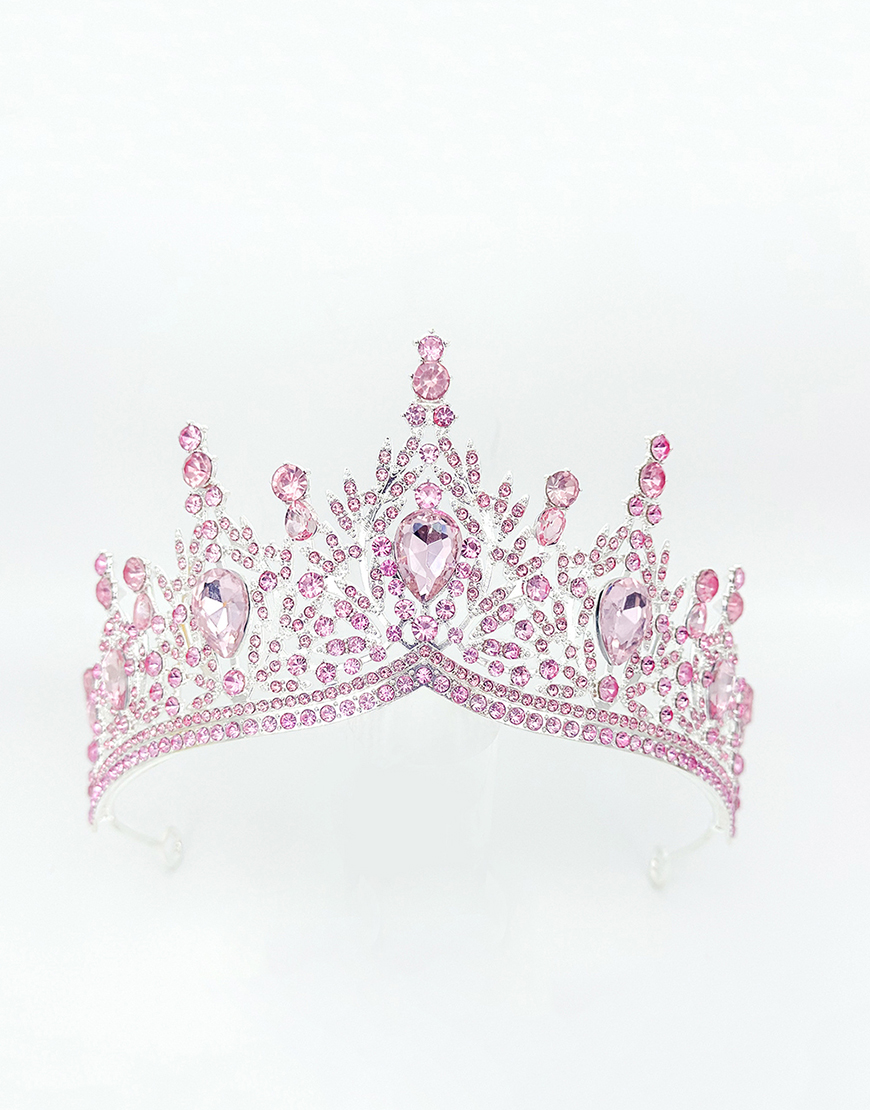 Sparkly Golden White Water Droplets Crystal Wedding Tiaras Princess Quinceanera Crown