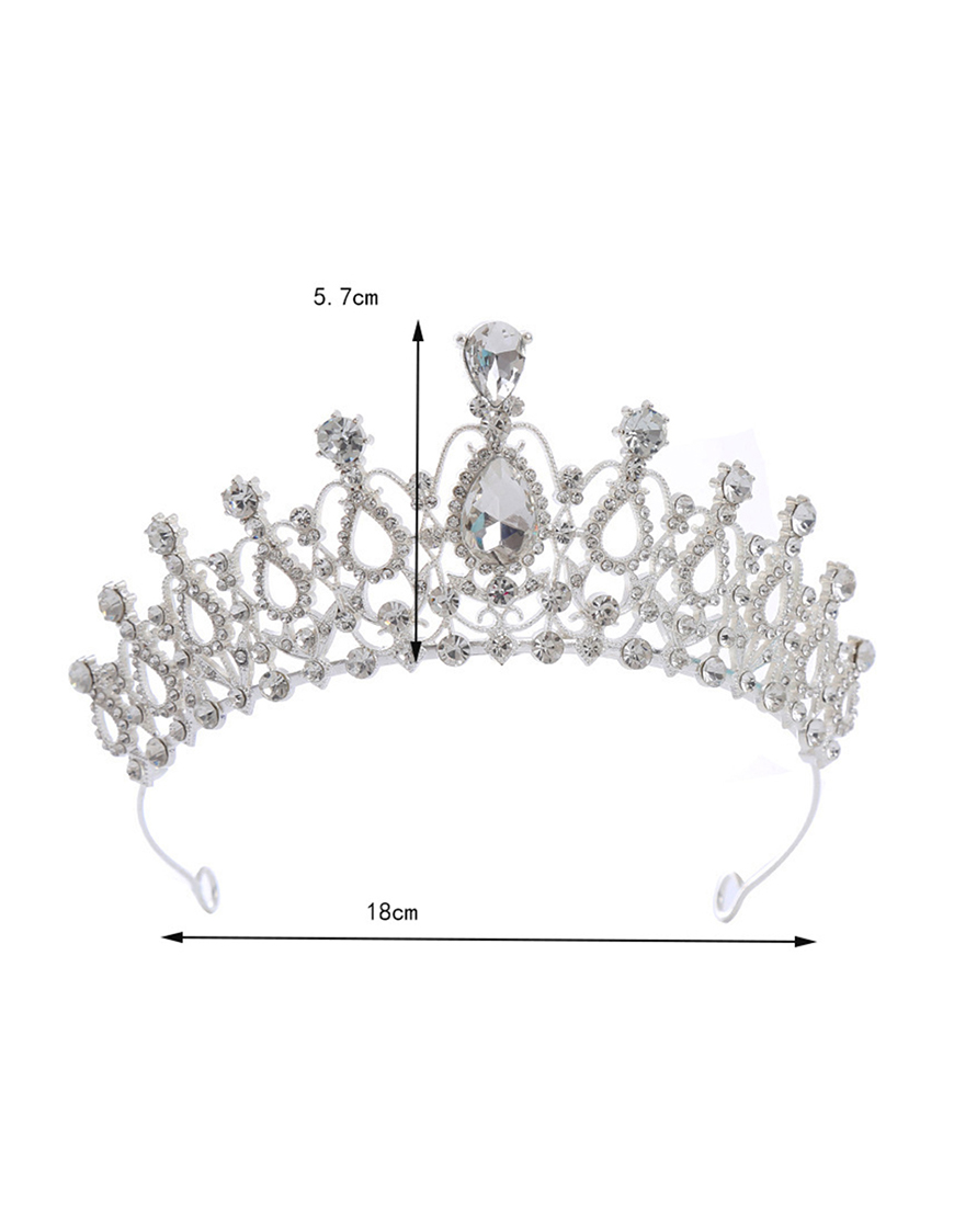 Elegant Silver Crystal Wedding Tiaras Princess Quinceanera Crown