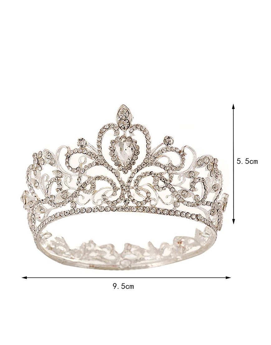 Sparkly Silver Crystal Queen Tiaras Princess Quinceanera Crown