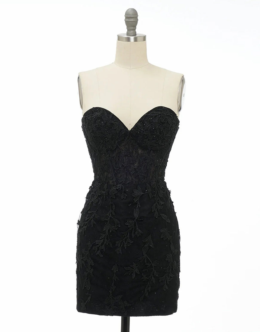 Green Sweetheart Corset Back Bodycon Lace Homecoming Dress